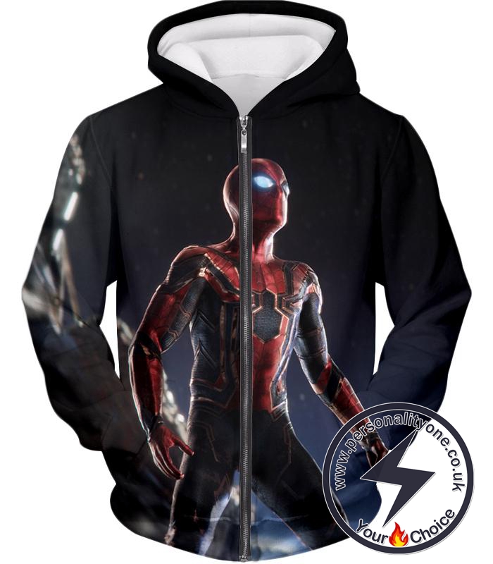 Marvels Spiderman Homecoming Cool Spider Suit Zip Up Hoodie